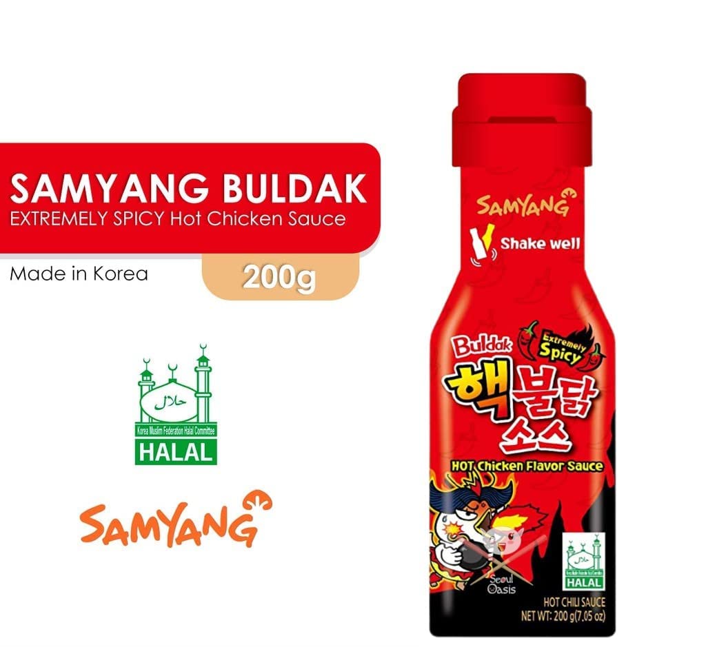 Korean Instant Ramen Noodles Variety Boxx with Samyang Hot Sauce