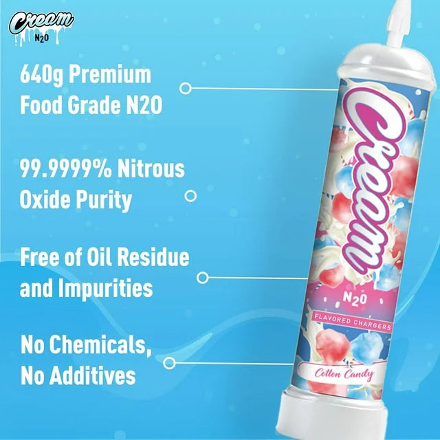 CREAM N2O Nitrous Oxide Whipped Cream Charger (1pc, 640g 1.1L)